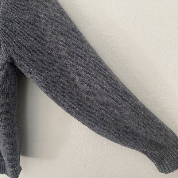 Vtg Winona Knits Full Zip Cardigan Grey Wool Sherpa Lined Grampa-core Sweater 2X - Picture 3 of 12